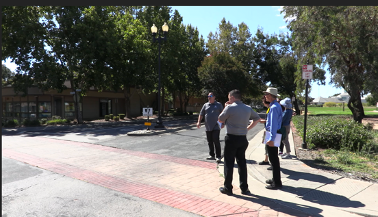 Group of people at crosswalk